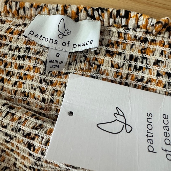 New! Anthropologie Patrons of peace floral dress smocked strapless dress - Picture 6 of 7